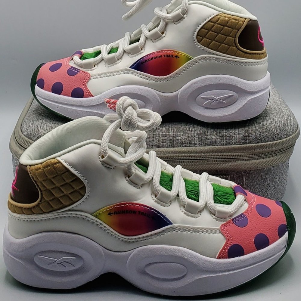 Reebok x Hasbro Classic Question Mid Iverson Candy Land GZ0082 (GS) Boys Size 2
